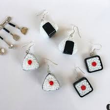 Diy Funny Earrings Lovely Soft Girlsjapanese Rice Balls Earrings Wish Funny Earrings Drop Earrings Diy Funky Earrings