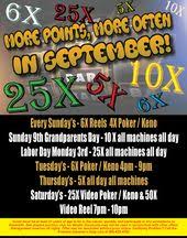Today Railroadpass 6x Points On Video Poker And Keno Between 4pm 9pm Earn Raffle Tickets On Table Games For The 2 400 Give Video Poker Keno Boulder City