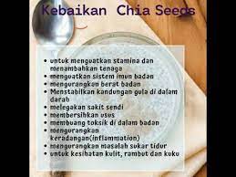 Popularitas biji black chia bukan tanpa alasan. Kebaikan Khasiat Chia Seed Youtube