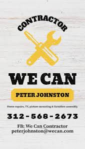 Change the font style and color to suit your style. Handyman Business Cards As Solid As Your Work Placeit Blog