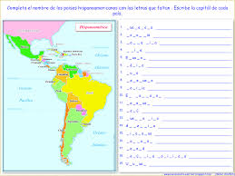 Mapa De Hispanoamerica Geografia Para Ninos Mapas Espanol
