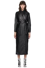 Mm6 Maison Margiela Black Leather Wrap Jacket Ssense Black Leather Wrap Clothes Design Mm6 Maison Margiela