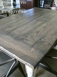 I left each one to soak in for exactly two minutes (i used the timer on my phone and everything!) i stand by my declaration that general finishes makes the best grey wood stain. Grey Stain Farmhouse Table Novocom Top