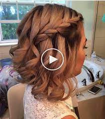 Demoiselle D Honneur Cheveux Courts Mariage Tresse De Bal De Mariage Braid De Cheveux Courts Mariage Coiffure Mariage Courts Coiffure Demoiselle D Honneur
