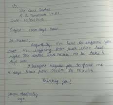 You can quickly write from our leave application for fever format. Leave Application For Fever Brainly In