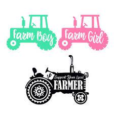 Download Tractor Farmer Boy Girl Boy Cuttable Design Svg Png Dxf Eps Designs Cameo File Silhouette Cricut Projects Vinyl Free Monogram Fonts Monogram Fonts