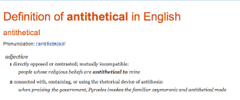 Antithetical Definition Of Antithetical In Oxford Dictionary British World English Rhetorical Device Oxford Dictionaries Rhetoric