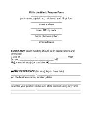 Pick a resume form, fill in the blanks. Blank Resume Template Printable Pdf Download