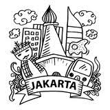 Bpk sudah memberi wtp ke dki artinya segala pengelolaan keuangan sudah dinyatakan beres sesuai dengan aturan yang ada, tetapi dalam perjalan ditemukan sama seperti tahun kemarin yang damkar terus tahun ini transjakarta. Doodle Of Icon Jakarta Illustration 114254104 Megapixl