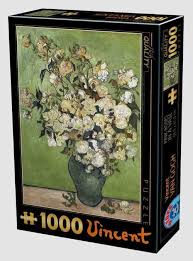 Tournesols) is the name of two series of still life paintings by the dutch painter vincent van gogh. Van Gogh Pink Roses In A Vase 1000 Pcs Mypuzzleware