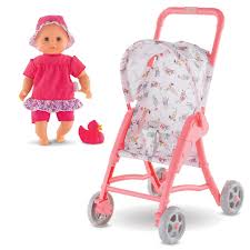 With its soft body and included rubber duck toy, the corolle mon premier baby bath waterproof vanilla scented coralie doll is the perfect bathtime companion.the coralie doll is uniquely. Corolle Mon Premier Baby Bath Waterproof Coralie Doll With Duck Toy Stroller
