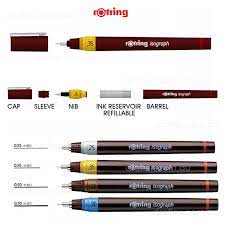 The rapidograph uses rotring's unique capillary cartridge. Rotring Isograph Technical Pens