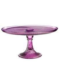 Find great deals on ebay for glass apothecary jar. Martha Stewart Collection Harvest Amethyst Striped Glass Cake Stand Created For Macy S Serveware Glass Cake Stand Old Fashioned Glass Beautiful Cake Stands