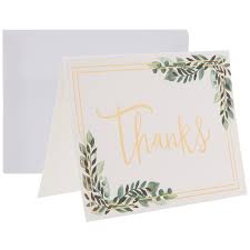 How to write thank you cards you ask!? Green Gold Thank You Cards Hobby Lobby 1929298