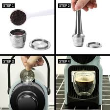 Pod & capsule coffee machines └ coffee, tea & espresso makers └ appliances └ home, furniture & diy all categories antiques art baby books, comics & magazines business, office & industrial cameras & photography cars nespresso expert coffee machine with milk frother grey. Misdd Coffee Filter Coffee Filter For Nespresso Refillable Coffee Capsule Pod Stainless Steel Espresso Coffee Filters And Tamper Wholesale Reusable Color Gold Cooking Dining Coffee Machine Parts Umoonproductions Com