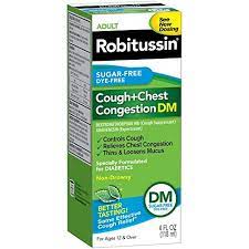 Controls and relieves a frequent cough, plus thins mucus to relieve your chest congestion, too! Robitussin Cough Congestion Dm Sugar Dye Free 120ml By Robitussin Shop Online For Health In Germany