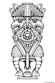 Go search our collection or take a look at our random and recent coloring pages or simply browse our coloring pages collection using our gallery below. Adult Totem Inspiration Inca Mayan Aztec 6 Coloring Pages Printable