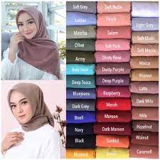Check spelling or type a new query. Hijab Segi Empat Bella Square Warna Kalem Shopee Indonesia