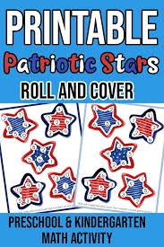 We have included a free printable game record sheet for this dice game that can be downloaded at the bottom of the post. Patriotic Stars Roll And Cover Printable Math Game