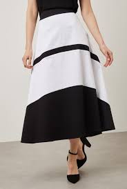 Black A Line Midi Skirt Uk James Lakeland Sariza Cotton Midi Skirt Skirts Midi Skirt Evening Attire