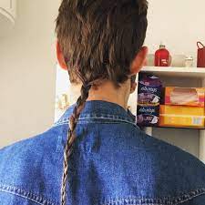 Rattail Rattailman Guy With Long Braided Rattail Mullet Hairstyle Rat Tail Haircut Alternative Hair