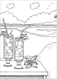 If your child loves interacting. Cocktails On The Beach Anti Stress Adult Coloring Pages