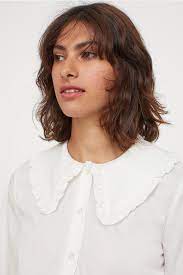 Zara Poplin Blouse With Peter Pan Collar Quality Assurance Protein Burger Com