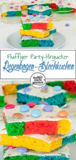 Regenbogenkuchen Vom Blech Rezept Blechkuchen Backen Macht Glucklich Und Papagei Kuchen