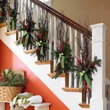 Holiday Decor That Lasts From Thanksgiving To Christmas Christmas Banister Traditional Christmas Decorations Christmas Stairs