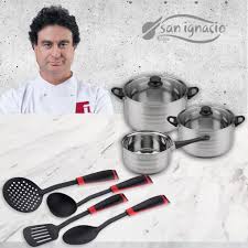 Oh!gar es una tienda outlet online de menaje de hogar, donde podrás comprar vajillas y vasos de luminarc además de utensilios de cocina y repostería, sartenes, cazuelas, ollas y baterías de la marca quid y moldes de pyrex entre otras. Bateria De Cocina Con 4 Utensilios De Cocina San Ignacio Toledo Con Ofertas En Carrefour Las Mejores Ofertas De Carrefour