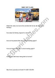 Baby Got Class Back At School Parody Esl Worksheet By Tinchen8311