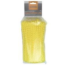 Multi Purpose Line 1 4 6mm X 100ft 30m Hollow Braid Polypropylene Rope Yellow