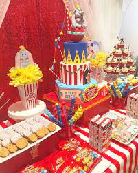 Circus Carnival Baby Shower Party Ideas Photo 2 Of 11 Dumbo Birthday Party Carnival Baby Showers Dumbo Baby Shower