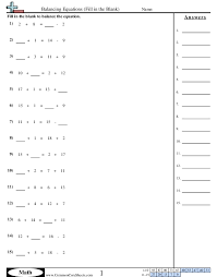 Balancing chemical equations practice problems worksheet (video) with answers. Balancing Equations Worksheets Free Distance Learning Worksheets And More Commoncoresheets