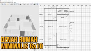Desain rumah 2 lantai di lahan sempit. Denah 6x10 Mudah