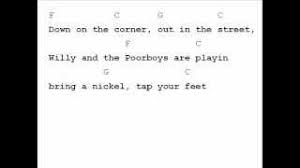 Fcgcdoo, doo, doo, lookin' out my back door. Chords For Creedence Clearwater Revival Down On The Corner Chord Chart