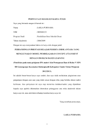 Preview contoh surat pernyataan keaslian skripsi tugas akhir. Pernyataan Orisinalitas Karya Tulis Ilmiah