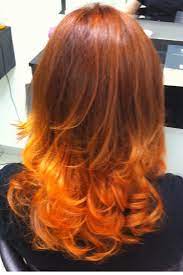 Red Ombre Hair Supposed To Be Copper Gold Turned Out A Bit More Red Orange But Faded Nicely In A Few Days I Orange Ombre Hair Ombre Hair Hair Color Orange
