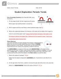 Draw the bond structure using symbols explorelearning gizmo answer keys. Periodic Trends Gizmo Answer Key Learn Lif Co Id