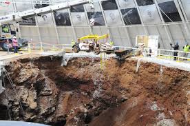 one year ago today, sinkhole opens