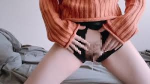 [Japanisches Hentai-Maskenmädchen] Masturbation zum ersten Mal seit einer  Woche♡ Jeans mit Löchern