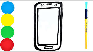 Smartphone Coloring Pages For Kids Handy Zeichnen Malvorlage Fur Kinder Glitterart Youtube