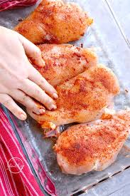 Brush butter mixture onto the chicken until thoroughly coated, pouring any extra over the chicken. Baked Chicken Breast Tender Juicy And Delicious A Pinch Of Healthy