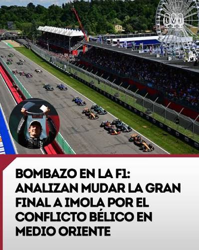 🏁 ¡GIRO INESPERADO EN LA FÓRMULA 1! La definición del campeonato 2026  podría mudarse a Imola 🏎️🇮🇹 Ante la escalada militar y los riesgos de  seguridad en Medio Oriente, Liberty Media evalúa