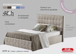 Ingombro letto con imbottitura piatta. Mondo Convenienza Letto Contenitore Una Piazza E Mezza