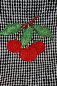 Black And White Checkered Kitchen Towels Black And White Gingham Tea Towel With Cherries By Seauxsouthern Tea Towels Applique Designs Cherries Jubilee