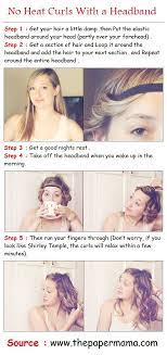 No Heat Curls With A Headband Tutorial Curls No Heat Headband Curls Hair Waves