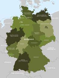 Its world famous black forest and the celebrated, romantic city of heidelberg are top tourist destinations within germany and central europe, but there is much more to see. Map Of Germany German States Bundeslander Maproom
