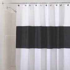 Interdesign Zeno Fabric Shower Curtain Standard 72 X 72 Black White Walmart Com Black Shower Curtains Long Shower Curtains Cute Shower Curtains