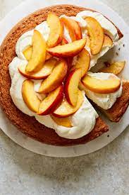 Almond Cake With Peaches And Cream Recipe Recipe In 2021 Almond Recipes Almond Cakes Peaches And Cream Recipe